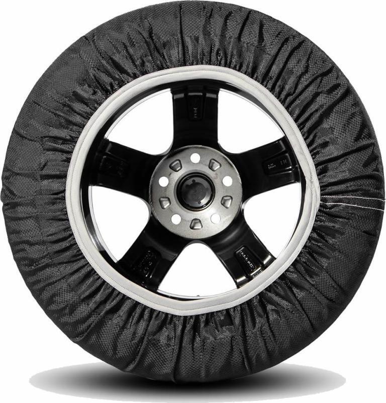 Calze Da Neve Per Auto - Alternative Alle Catene, 2 Pezzi Tessuto 3D Per Neve E Ghiaccio - Foto 8