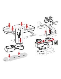 Kit di fissaggio esterno per barre fino a 66mm - prezzo per 4 pezzi 2